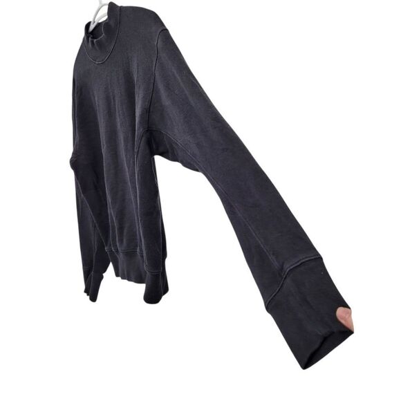 2/$20 Uniqlo Plain Black Crewneck Sweatshirt Top Size: XS - Picture 2 of 7